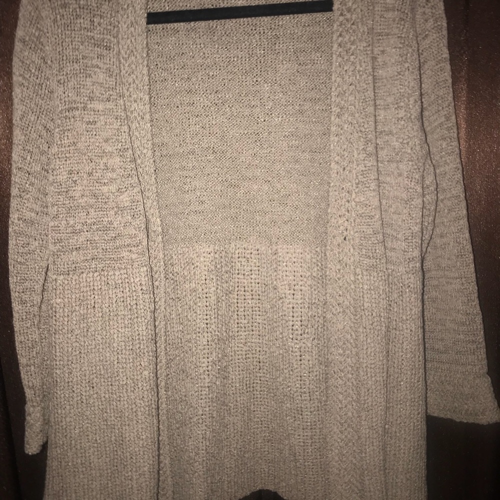 brown cardigan